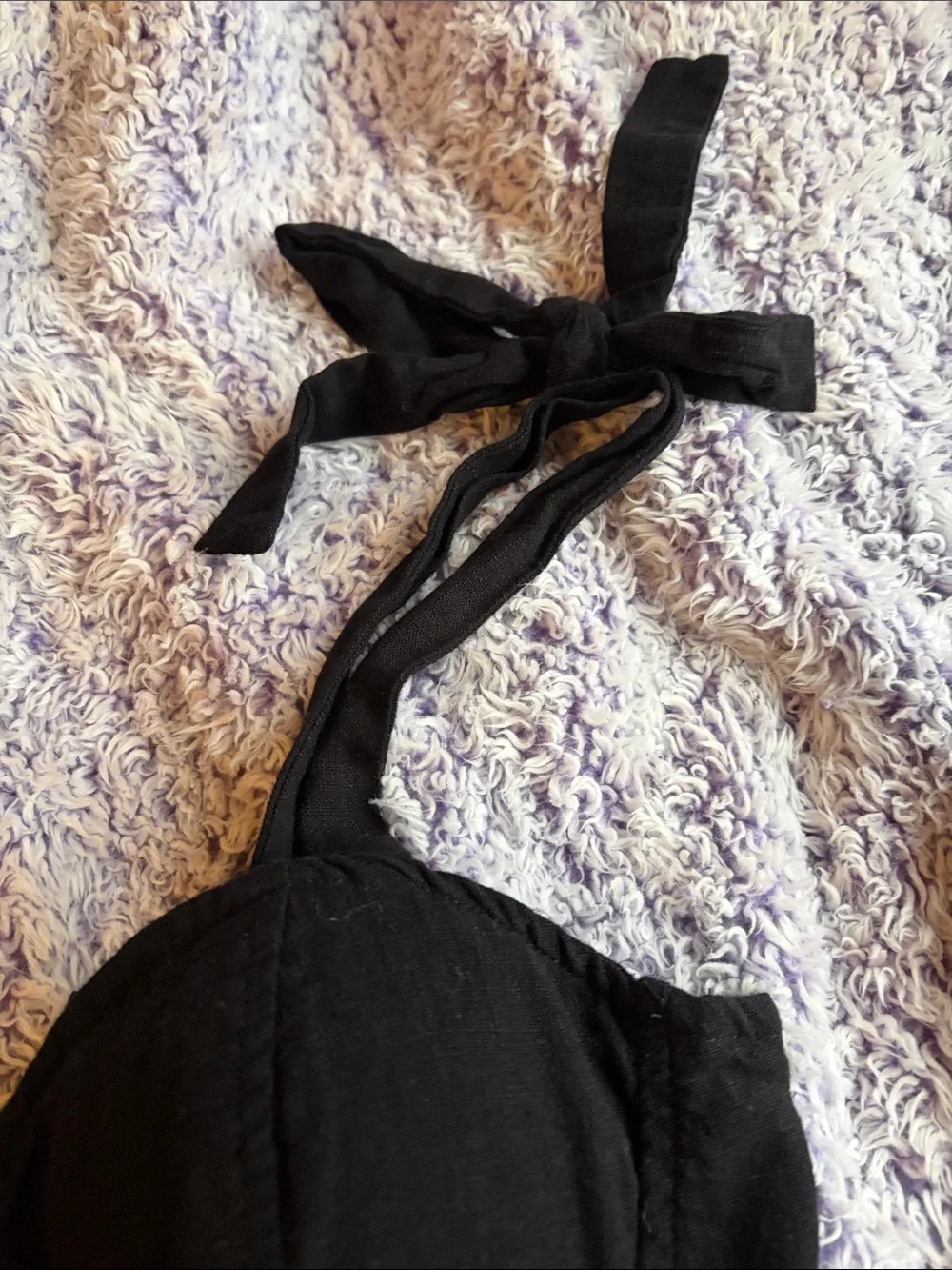 LC Lauren Conrad Black Tie-Shoulder Midi Dress **WITH POCKETS**